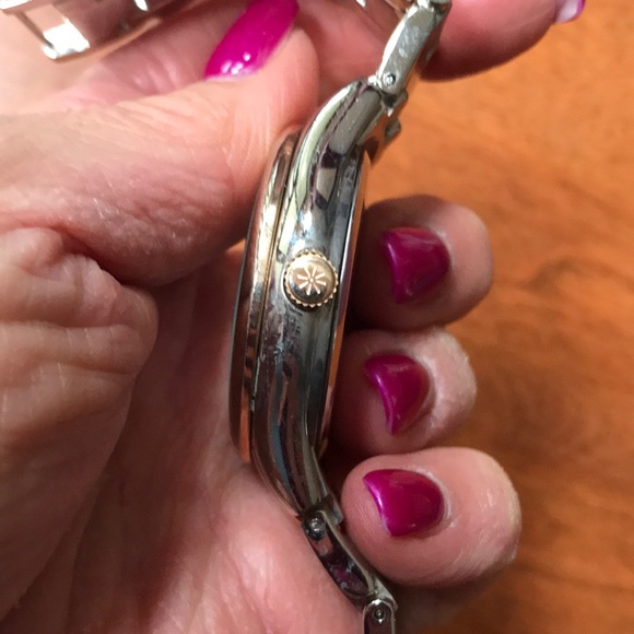 Isaac Mizrahi rose gold and silver tone Watch